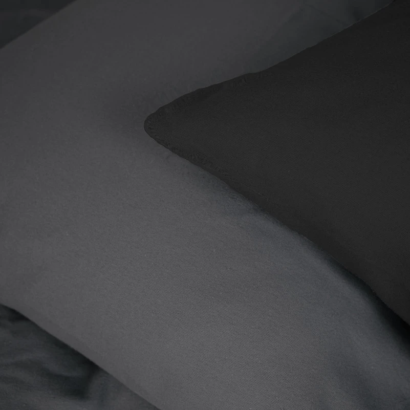 Комплект постільної білизни Фланель 002-005 "Black/Marengo" - 1