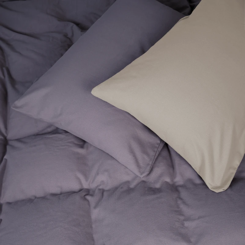 Комплект постельного белья Фланель 004-001 "Cappuchino/Ash grey"