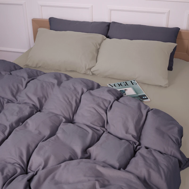 Комплект постельного белья Фланель 004-001 "Cappuchino/Ash grey" - 4