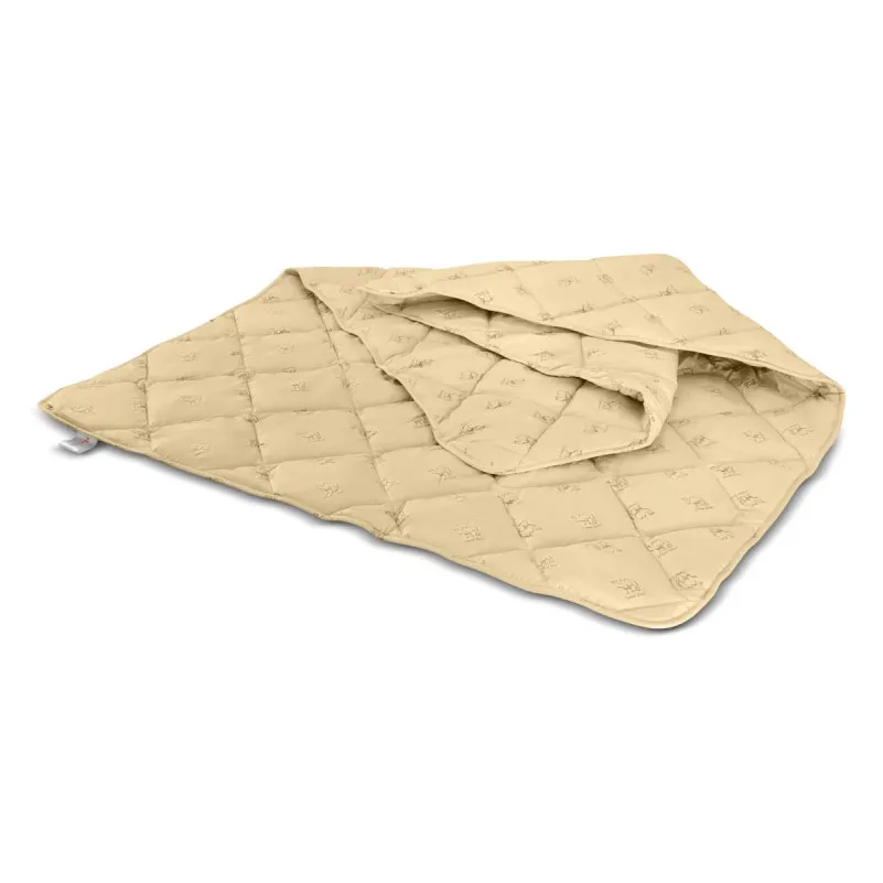 Ковдра вовняна Всесезонна № 0023 Тік Gold Camel Уцінка №8027