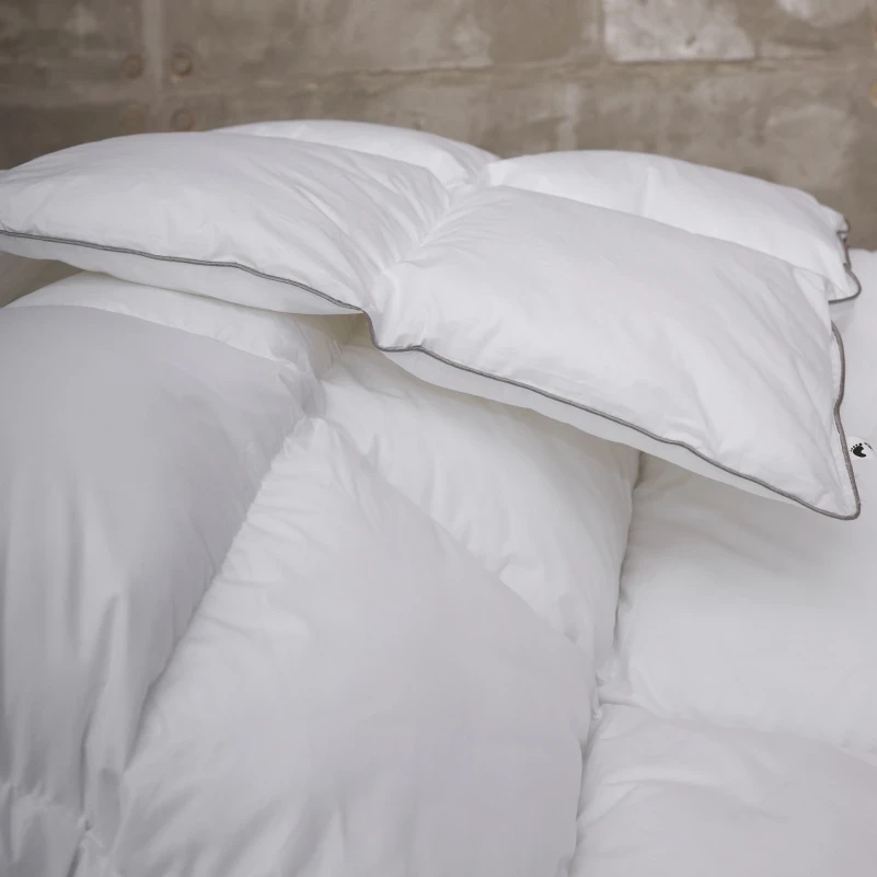 Одеяло пуховое кассетное Raffaello №053 90% серый пух Standart / 10% перо тик Premium (зимнее+) - 15