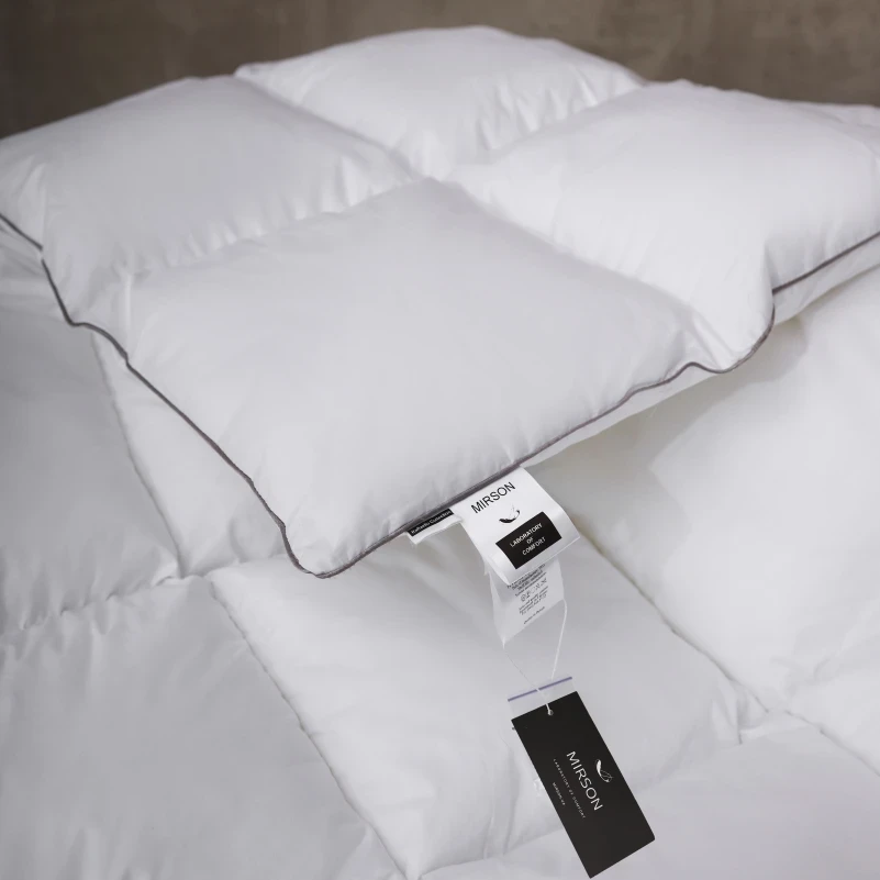 Одеяло пуховое кассетное Raffaello №053 90% серый пух Standart / 10% перо тик Premium (зимнее+) - 16