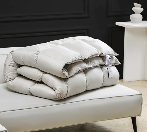 Ковдра пухова Silver Cloud №067 90% сірий пух Premium / 10% перо сатин (зима+)