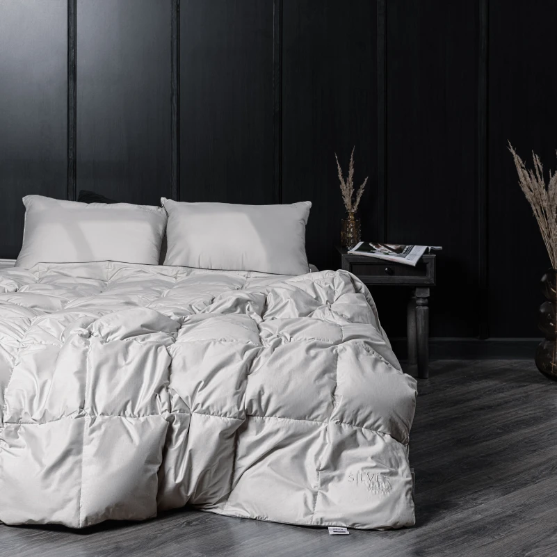 Ковдра пухова Silver Cloud №067 90% сірий пух Premium / 10% перо сатин (зима+) - 18