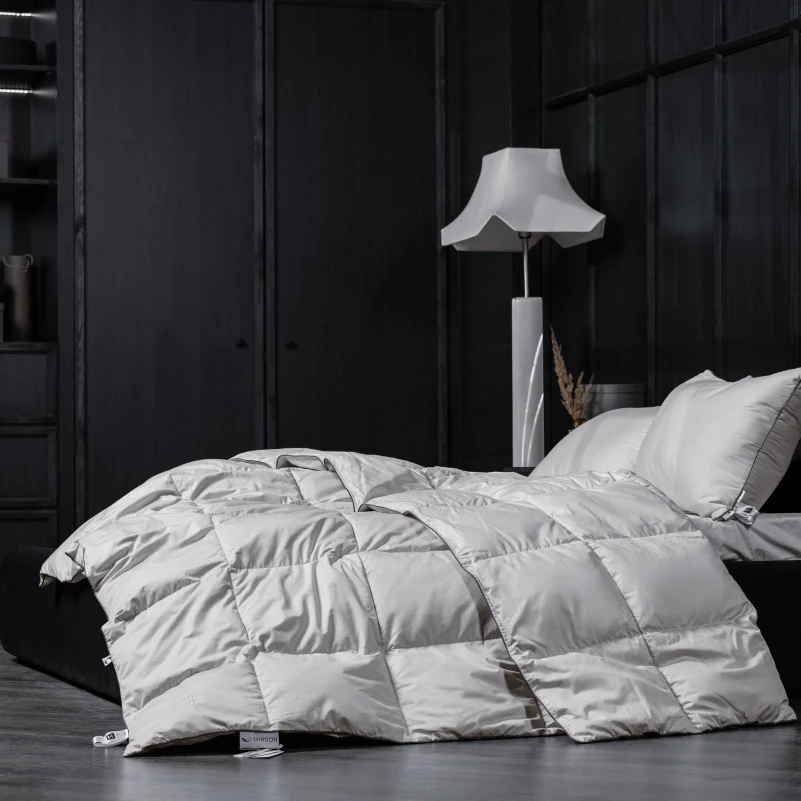 Ковдра пухова Silver Cloud №067 90% сірий пух Premium / 10% перо сатин (зима+) - 19