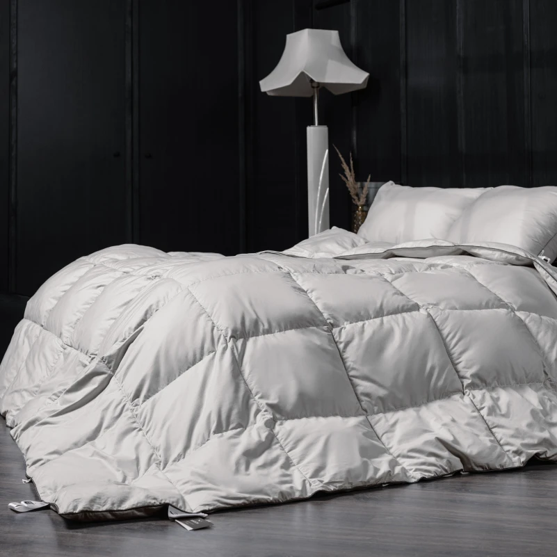 Ковдра пухова Silver Cloud №067 90% сірий пух Premium / 10% перо сатин (зима+) - 17