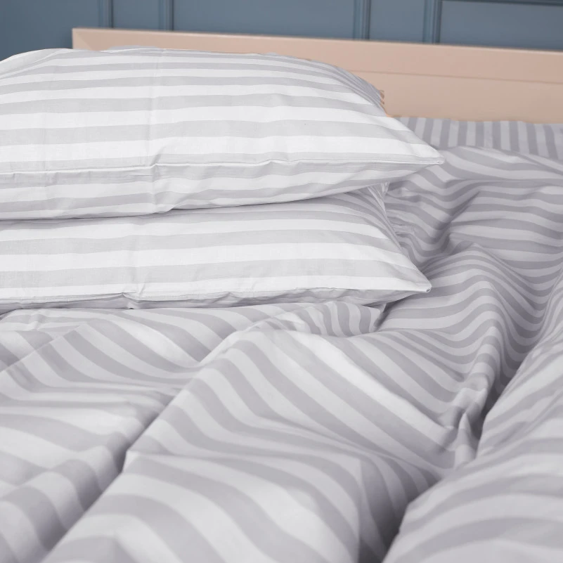 Комплект постільної білизни MirSon Ranforce Elite 17-0600 Stripe White Gray - 5