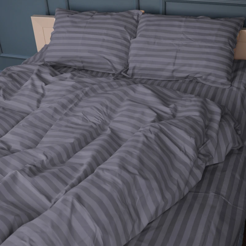 Постільна білизна Бязь 17-0601 Stripe Gray