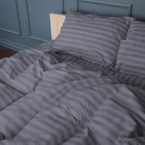 Постільна білизна Бязь 17-0601 Stripe Gray - 2