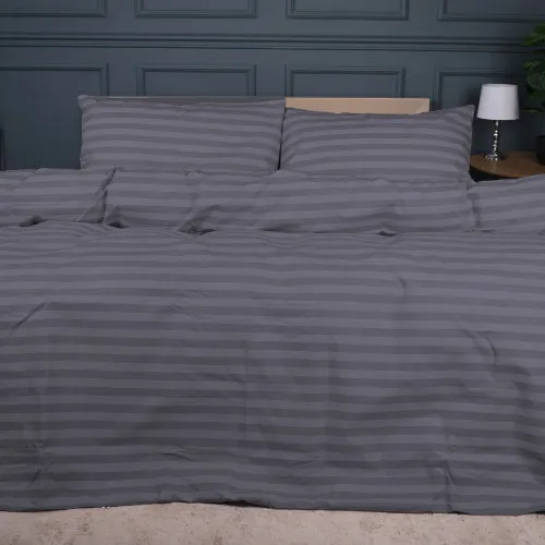 Простирадло MirSon Ranforce Elite 17-0601 Stripe Gray - 2