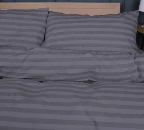 Комплект постільної білизни MirSon Ranforce Elite 17-0601 Stripe Gray - 2