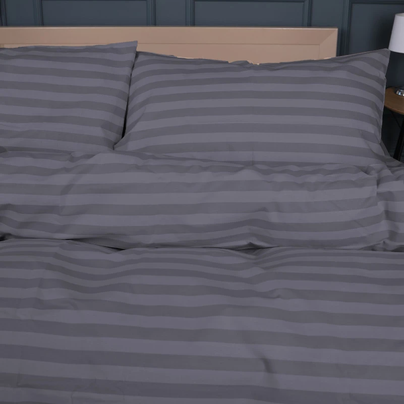 Комплект постільної білизни MirSon Ranforce Elite 17-0601 Stripe Gray - 1