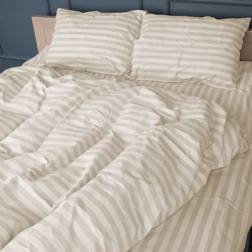 Простирадло на гумці (БЯЗЬ) 17-0604 Stripe Yellow - высота 25 см (детские 10 см) - 2