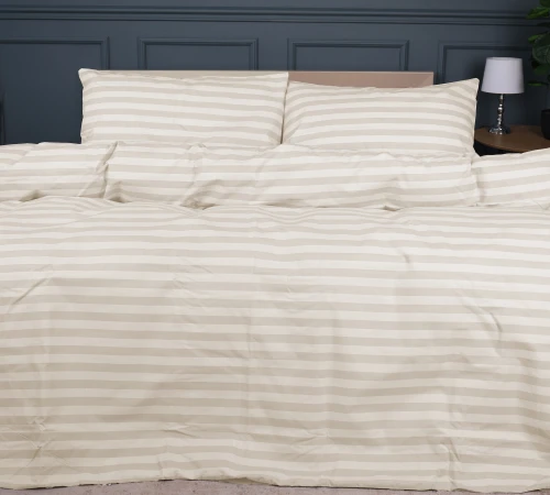 Простирадло Ranforce Elite 17-0604 Stripe Yellow на резинці висота 25 см (дитячі 10 см) - 2