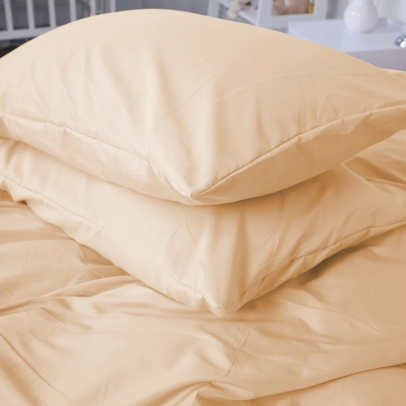 Комплект постільної білизни №12-0712 Vanila Mikrosatin Premium Однотонний - 4