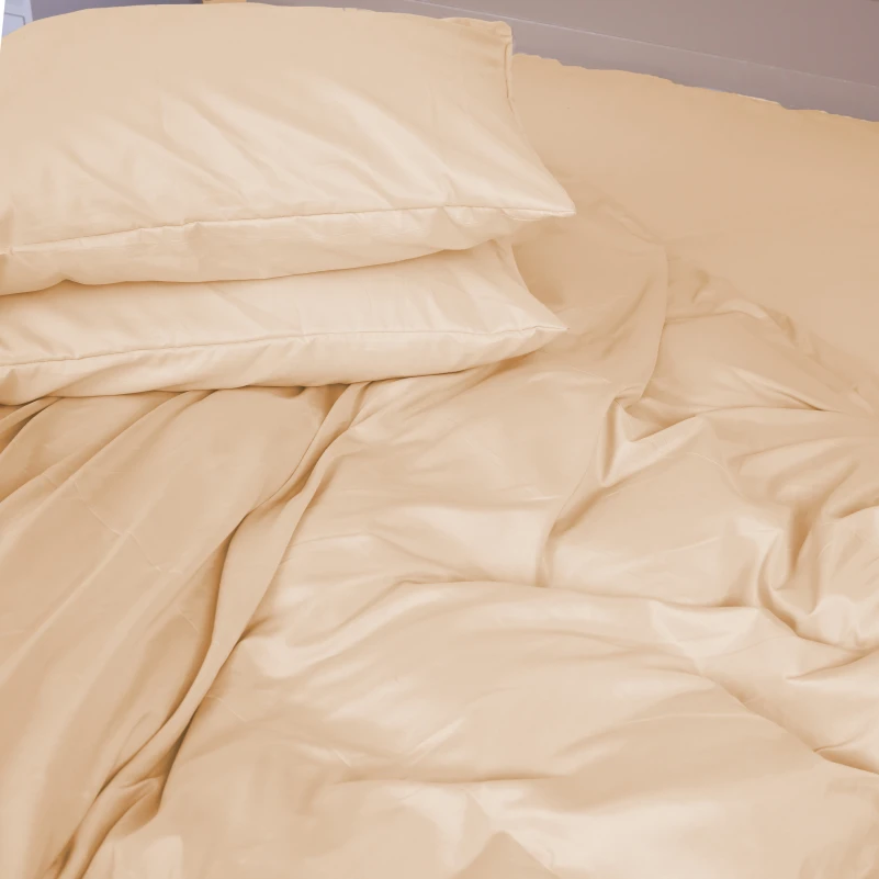 Комплект постільної білизни №12-0712 Vanila Mikrosatin Premium Однотонний - 5