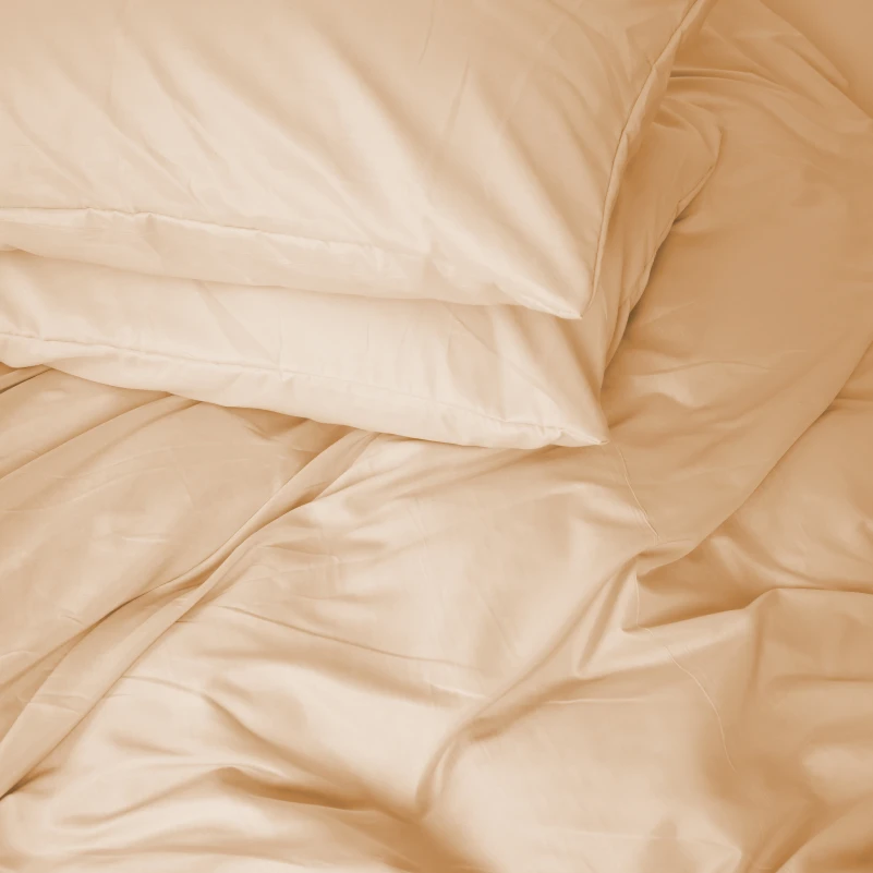 Комплект постільної білизни №12-0712 Vanila Mikrosatin Premium Однотонний - 6