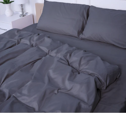 Комплект постільної білизни №19-0000 Monument Mikrosatin Premium Однотонний - 2