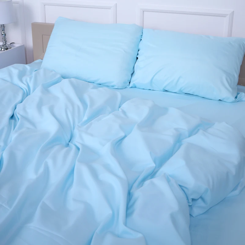 Комплект постільної білизни №12-4608 Clear Water Mikrosatin Premium Однотонний - 1