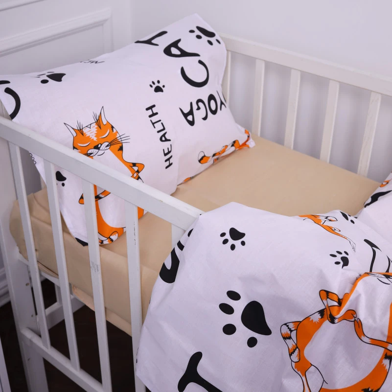 Простынь детская Бязь Kids Time 17-0621 Yoga Cat Orange - 1