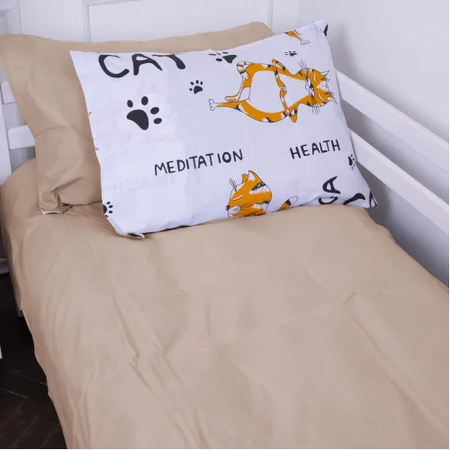 Наволочка Бязь Kids Time 17-0621 Yoga Cat Orange