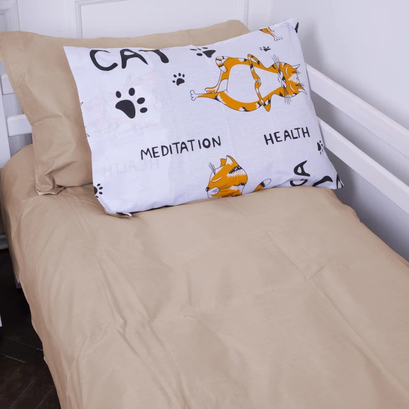 Наволочка Бязь Kids Time 17-0621 Yoga Cat Orange