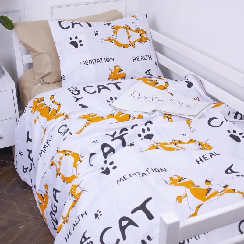 Наволочка Бязь Kids Time 17-0621 Yoga Cat Orange - 2