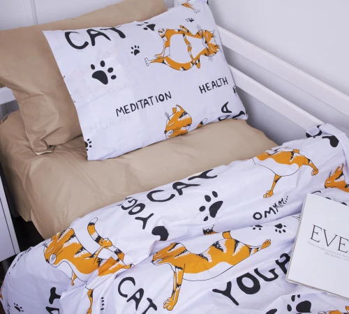 Наволочка Бязь Kids Time 17-0621 Yoga Cat Orange - 2