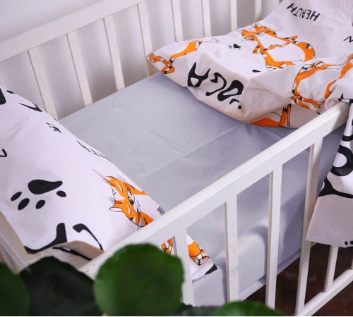 Простынь детская Бязь Kids Time 17-0627 Yoga Cat Grey