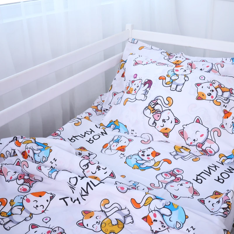 Простынь на резинке (бязь) Kids Time - высота 10 см 17-4817 Lucerne - 5