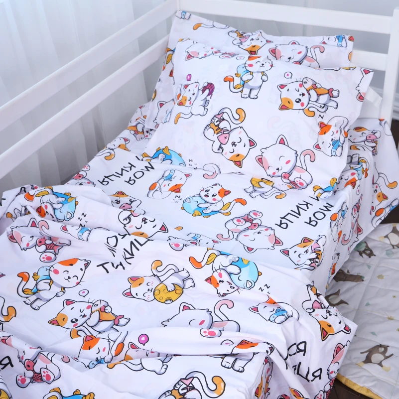 Простынь на резинке (бязь) Kids Time - высота 10 см 17-4817 Lucerne - 2