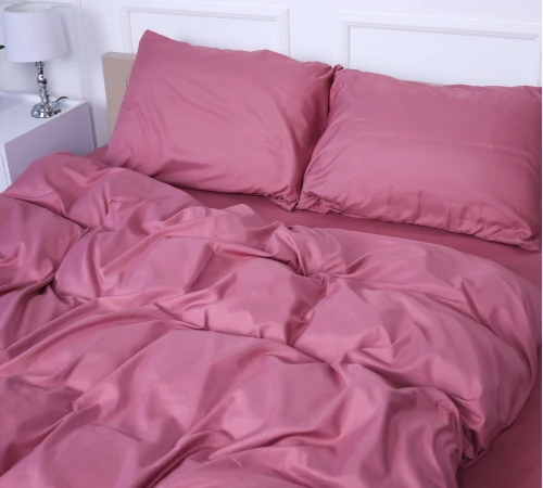 Комплект постільної білизни №17-1608 Heather Rose Mikrosatin Premium Однотонний