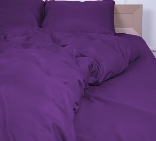 Простирадло №19-3424 Sunset Purple Mikrosatin Premium Однотонне - 2