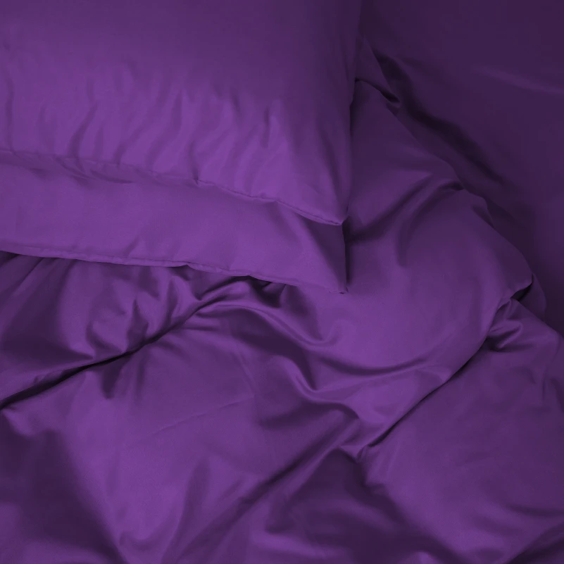  Комплект постільної білизни №19-3424 Sunset Purple Mikrosatin Premium Однотонний - 4