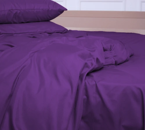 Простирадло №19-3424 Sunset Purple Mikrosatin Premium Однотонне