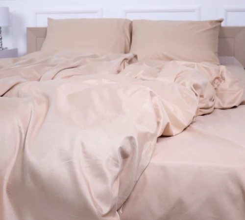  Простирадло №15-1214 Warm Sand Mikrosatin Premium Однотонне - 2