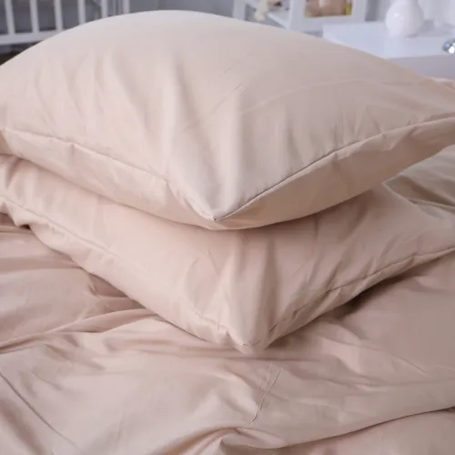 Комплект постільної білизни №15-1214 Warm Sand Microfiber Premium Однотонний - 5