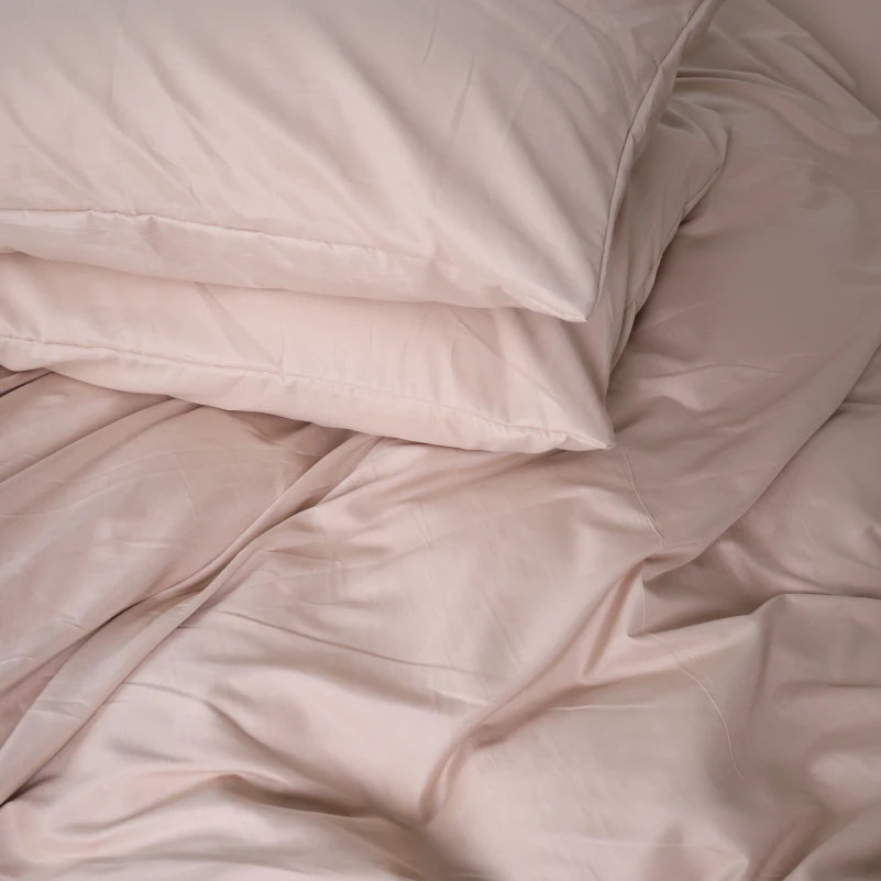 Комплект постільної білизни №15-1214 Warm Sand Mikrosatin Premium Однотонний - 6