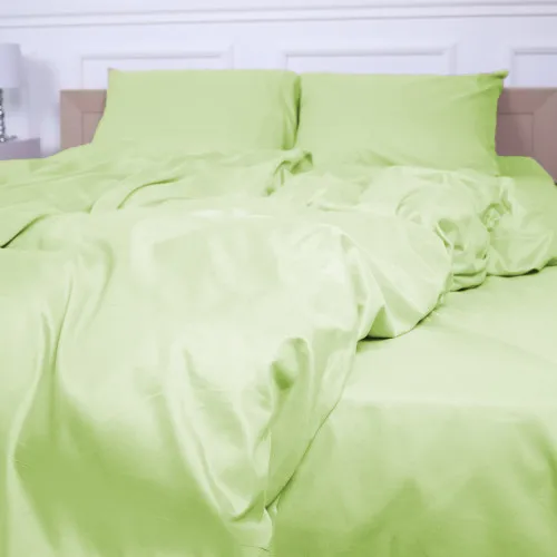 Простынь №12-0525 Luminary Green Mikrosatin Premium Однотонная - 2