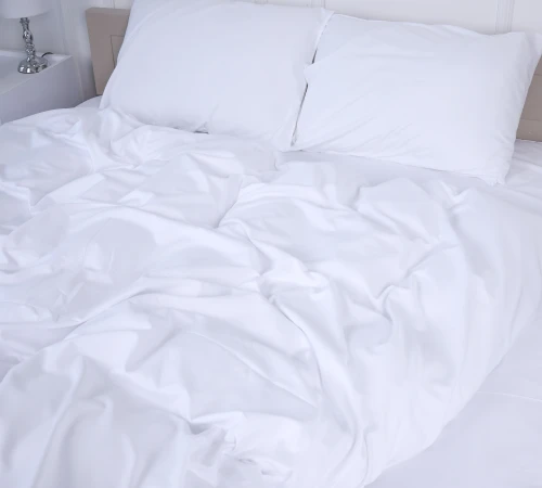 Простирадло №18-0000 White Mikrosatin Premium Однотонне - 2