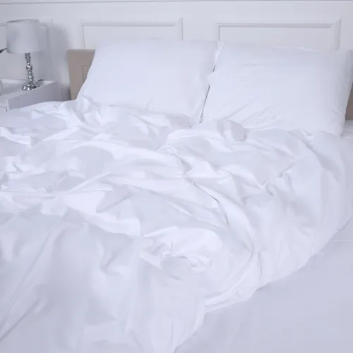  Комплект постільної білизни №18-0000 White Microfiber Premium Однотонний - 3