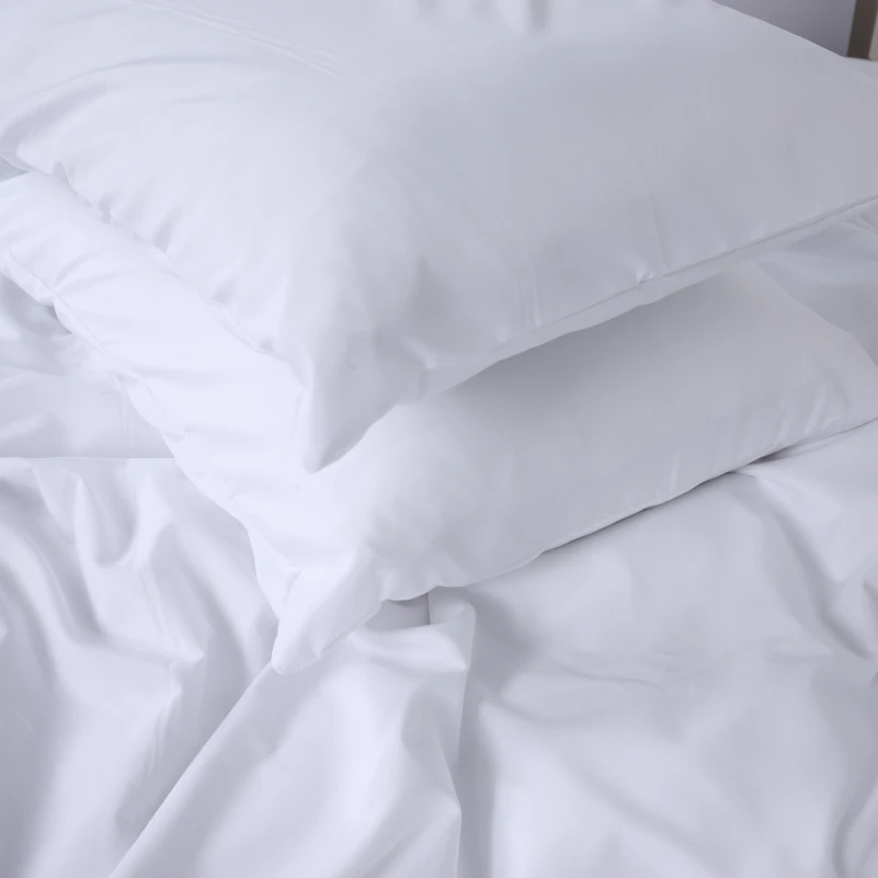  Комплект постільної білизни №18-0000 White Mikrosatin Premium Однотонний - 3