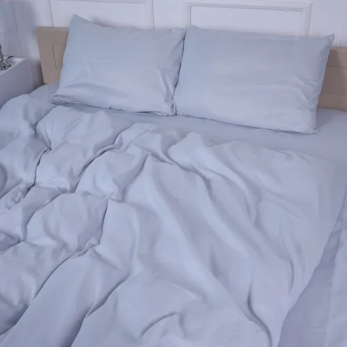 Простынь №14-4102 Glacier Gray Mikrosatin Premium Однотонная - 2