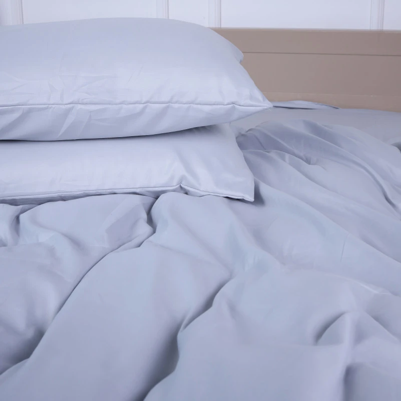 Комплект постільної білизни №14-4102 Glacier Gray Mikrosatin Premium Однотонний - 5
