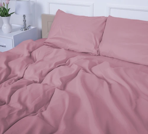 Комплект постільної білизни №15-1415 Coral Cloud Mikrosatin Premium Однотонний - 2