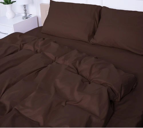 Простирадло №19-1230 Friar Brown Mikrosatin Premium Однотонне - 2