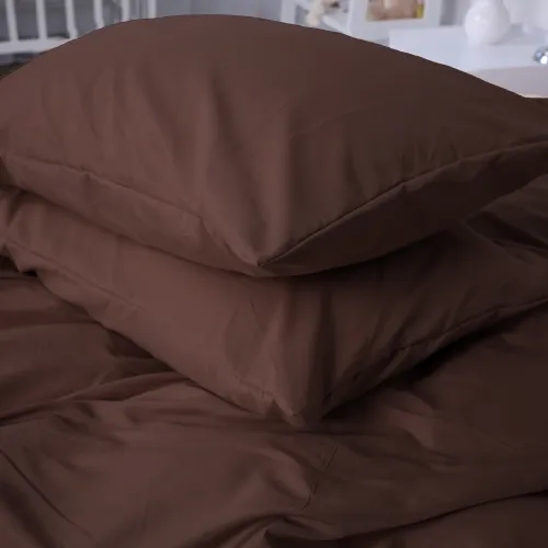 Комплект постільної білизни №19-1230 Friar Brown Microfiber Premium Однотонний - 4