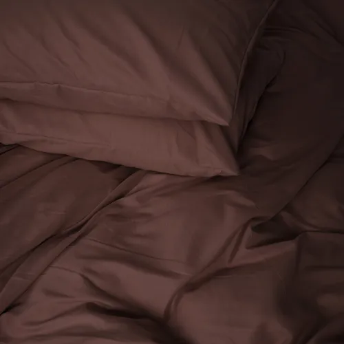 Комплект постільної білизни №19-1230 Friar Brown Microfiber Premium Однотонний - 5