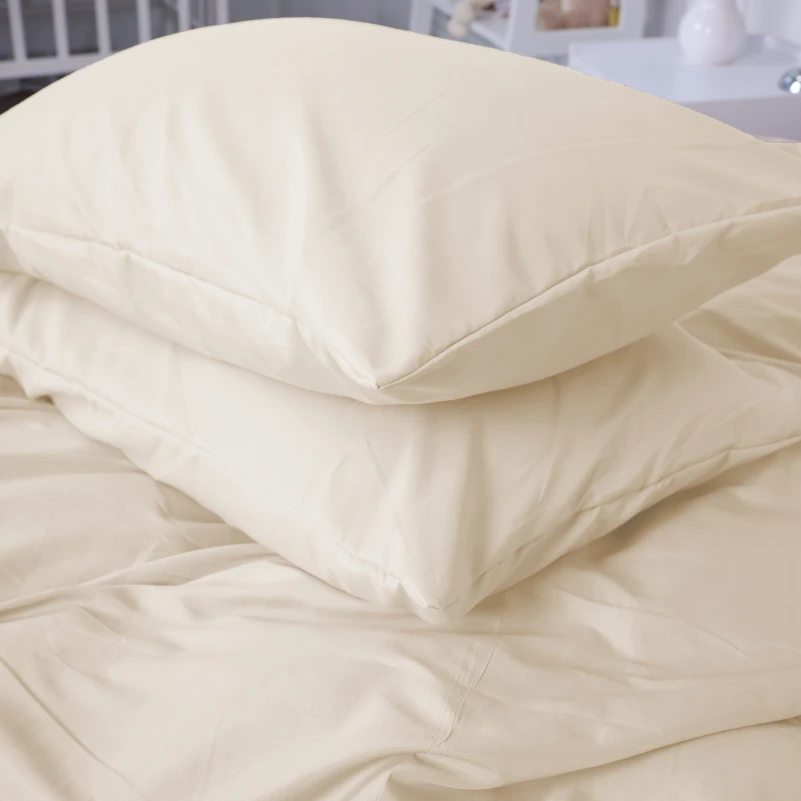 Комплект постельного белья №11-0103 Egret Mikrosatin Premium Однотонный - 2