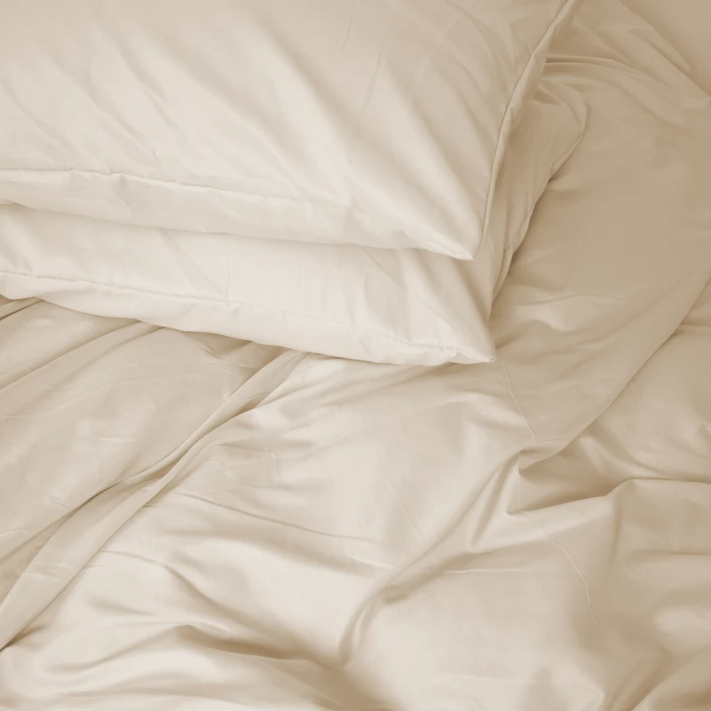 Комплект постельного белья №11-0103 Egret Mikrosatin Premium Однотонный - 4